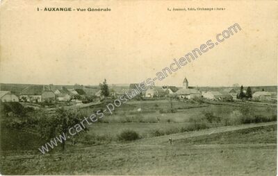 Carte postale ancienne Vue Générale — Auxange (Jura)