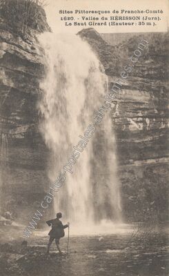 Carte postale ancienne Saut Girard — Bonlieu (Jura)
