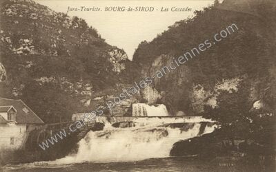 Carte postale ancienne Les Cascades — Bourg-de-Sirod (Jura)
