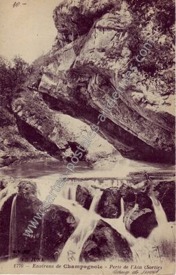 Carte postale ancienne Perte de l'Ain — Bourg-de-Sirod (Jura)