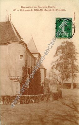 Carte postale ancienne Château de BRANS — Brans (Jura)