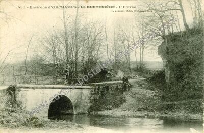 Carte postale ancienne Environs d'ORCHAMPS - La BRETENIÈRE - L'Entrée — La Bretenière (Jura)