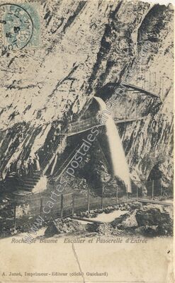 Carte postale ancienne Roche de Baume — Châtelneuf (Jura)