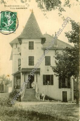 Carte postale ancienne Villa GARNIER — Dampierre (Jura)