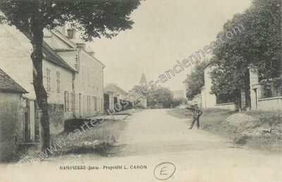 Carte postale ancienne Propriété L. CARON — Dampierre (Jura)