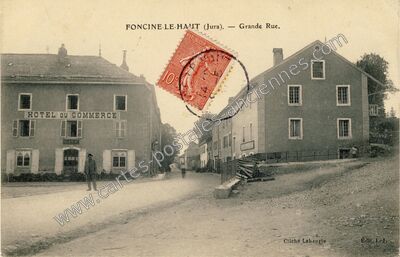 Carte postale ancienne Grande Rue — Foncine-le-Haut (Jura)