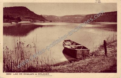 Carte postale ancienne Lac de Chalain — Doucier (Jura)