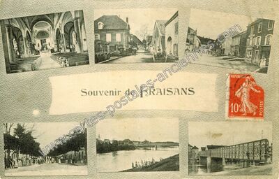 Carte postale ancienne Souvenir — Fraisans (Jura)
