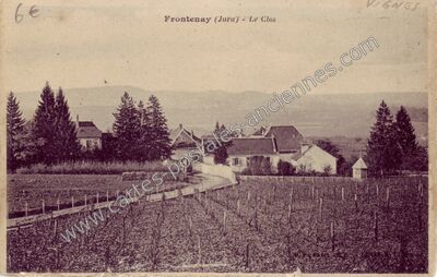 Carte postale ancienne Le Clos — Frontenay (Jura)