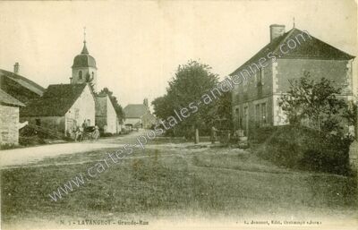 Carte postale ancienne Grande-Rue — Lavangeot (Jura)