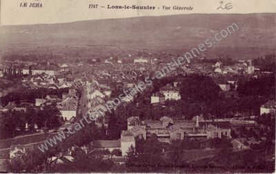 Carte postale ancienne Vue Générale — Lons-le-Saunier (Jura)