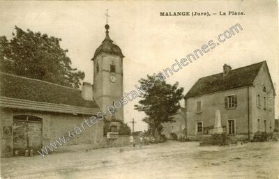 Carte postale ancienne La Place — Malange (Jura)
