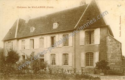Carte postale ancienne Château — Malange (Jura)