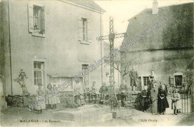 Carte postale ancienne Les Enfants — Malange (Jura)
