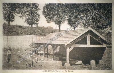 Carte postale ancienne Le Lavoir — Malange (Jura)