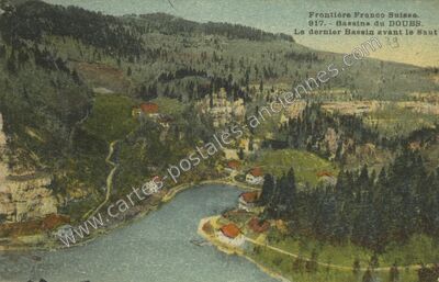 Carte postale ancienne Bassins du Doubs — Menétru-le-Vignoble (Jura)