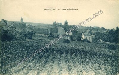 Carte postale ancienne Vue Générale — Menotey (Jura)