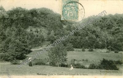 Carte postale ancienne Entrée des Gorges de la Serre — Moissey (Jura)