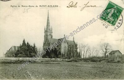 Carte postale ancienne Mont Roland — Monnières (Jura)