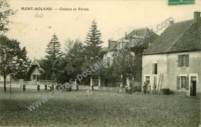 Carte postale ancienne Mont Roland — Monnières (Jura)