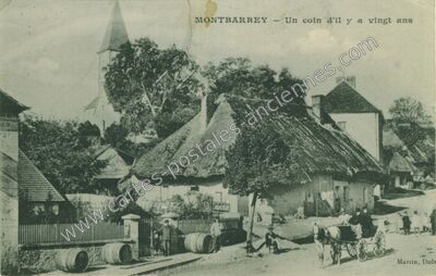 Carte postale ancienne Un coin d'il y a vingt ans — Montbarrey (Jura)