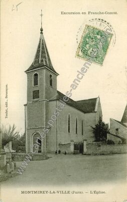 Carte postale ancienne L'Église — Montmirey-la-Ville (Jura)