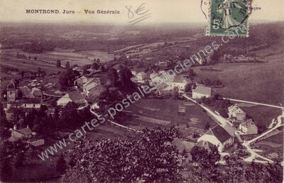 Carte postale ancienne Vue Générale — Montrond (Jura)