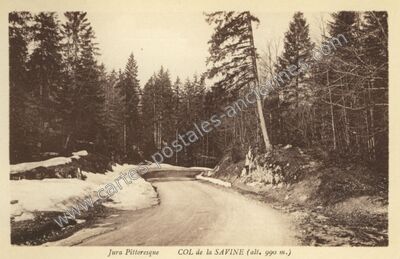 Carte postale ancienne Col de la Savine — Morbier (Jura)