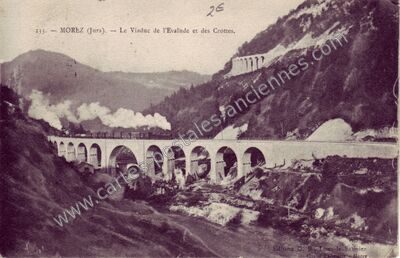 Carte postale ancienne Le Viaduc de l'Evalude et des Crottes — Morez (Jura)