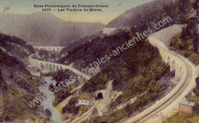 Carte postale ancienne Les Viaducs — Morez (Jura)