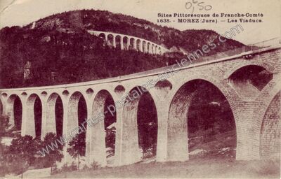 Carte postale ancienne Les Viaducs — Morez (Jura)