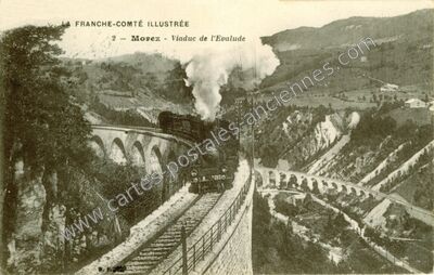 Carte postale ancienne Viaduc de l'Evalude — Morez (Jura)