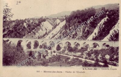 Carte postale ancienne Viaduc de l'Evalude — Morez (Jura)