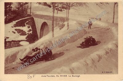 Carte postale ancienne Jura-Touriste, En HIVER — Morez (Jura)