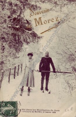Carte postale ancienne Souvenir de Morez — Morez (Jura)