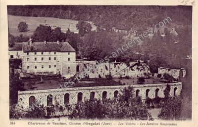 Carte postale ancienne Chartreuse de Vaucluse — Onoz (Jura)