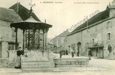Carte postale ancienne Le Puits — Orchamps (Jura)