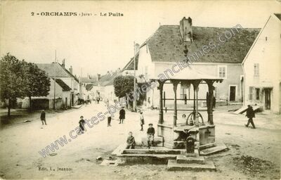 Carte postale ancienne Le Puits — Orchamps (Jura)