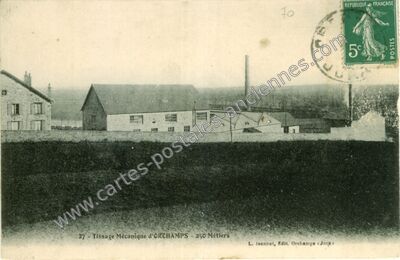 Carte postale ancienne Tissage Mécanique d'ORCHAMPS - 250 Métiers — Orchamps (Jura)