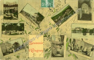 Carte postale ancienne Souvenir d'Ougney — Ougney (Jura)