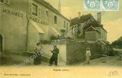 Carte postale ancienne Mousseux Paillard — Ougney (Jura)