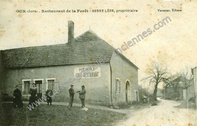 Carte postale ancienne Restaurant de la Forêt — Our (Jura)