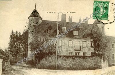 Carte postale ancienne Le Château — Pagney (Jura)