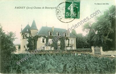 Carte postale ancienne Chateau de Beauregard — Pagney (Jura)