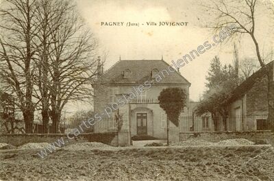 Carte postale ancienne Villa JOVIGNOT — Pagney (Jura)