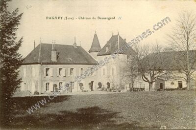 Carte postale ancienne Château de Beauregard — Pagney (Jura)