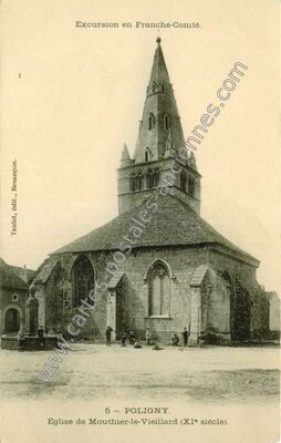 Carte postale ancienne Mouthier le Vieillard — Poligny (Jura)