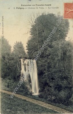 Carte postale ancienne La Cascade — Poligny (Jura)