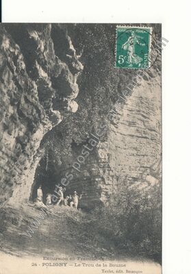 Carte postale ancienne Le Trou de la Baume — Poligny (Jura)