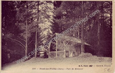 Carte postale ancienne Parc de Mirevent — Pont-de-Poitte (Jura)